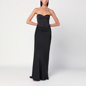 Rotate Birger Christensen Long Dress With Black Corset Women